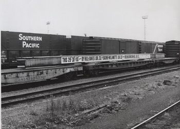 long timber on rail car